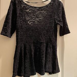 Cool Black Lace Women's Top from Free People, Size M